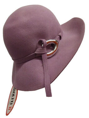 Vintage 1970s Adolfo II Lilac Wool Hat With Tags Hippie 70s Glam Disco NEW TAG